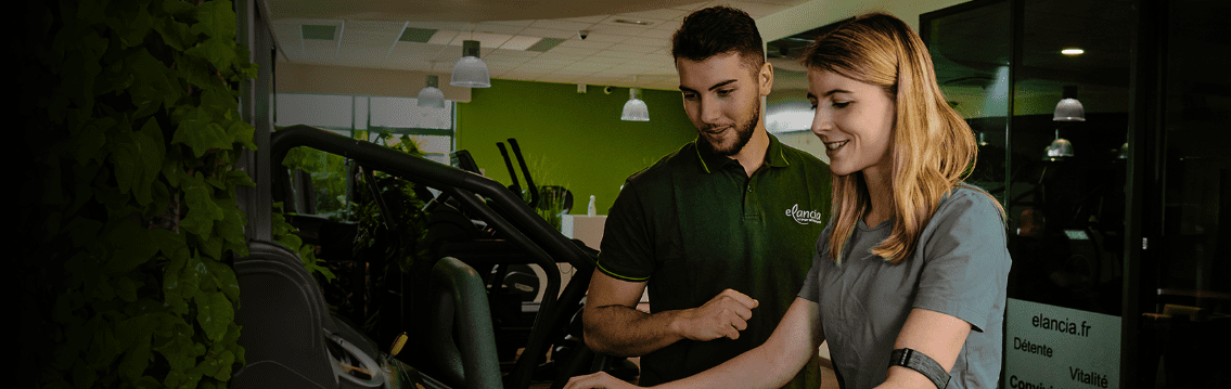 coaching d'une adhérente par un coach diplômé